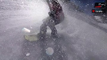 Slowmotion Snowboard slash 120 FPS