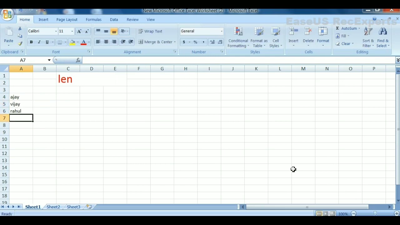 Apne laptop or computer me Exal me Len ka prayog kaise kare