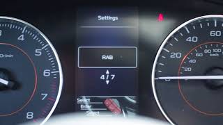 2018 Crosstrek Instrument Cluster Display