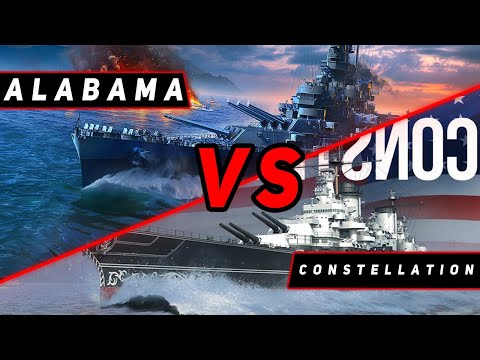 Видео: ЛИНКОР ALABAMA VS CONSTELLATION! ЧТО ОКАЖЕТСЯ СИЛЬНЕЕ?! МИР КОРАБЛЕЙ/WORLD OF WARSHIPS!