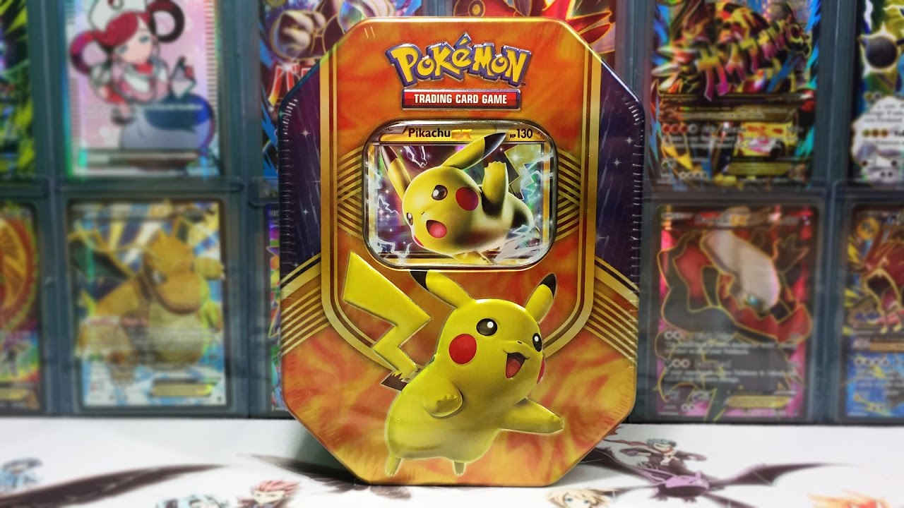 Opening a PIKACHU EX Battle Heart Trio Tin!