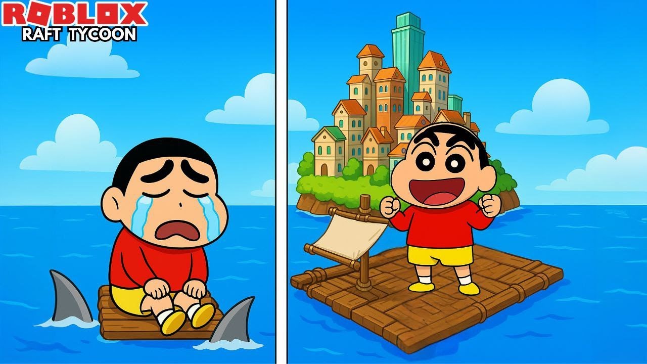 Raft Tycoon Roblox Survival Gameplay in Tamil | GAMING WITH SHINCHAN