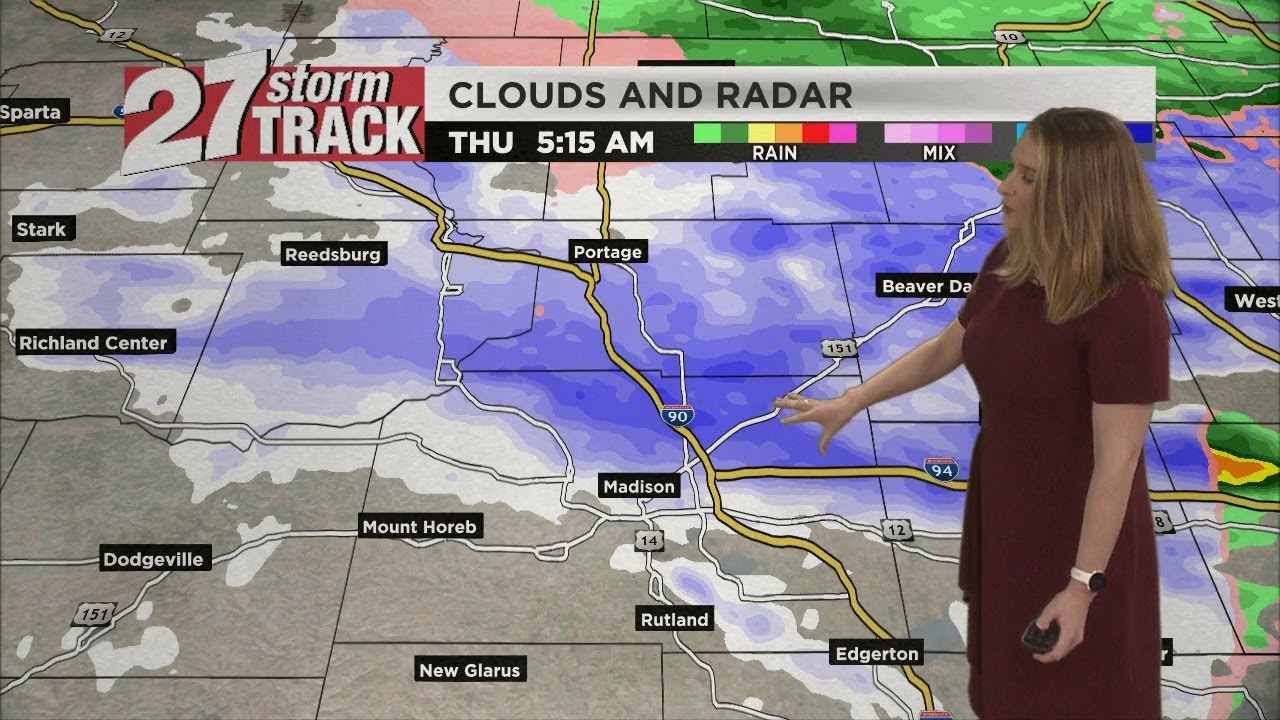 Tracking light snow for the Thursday AM commute - YouTube