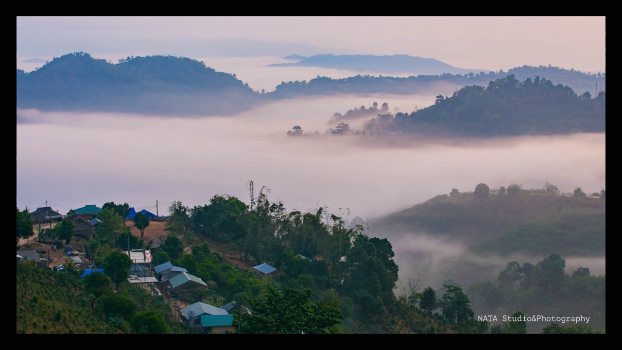 Timelapse 4K On Doi Mae Salong mountain Chiang Rai, Thailand.