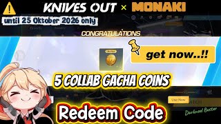 【KNIVES OUT】 🎉🪙 Tutorial to Get NEW REDEEM CODE in MONAKI Collaboration 🎁 screenshot 5