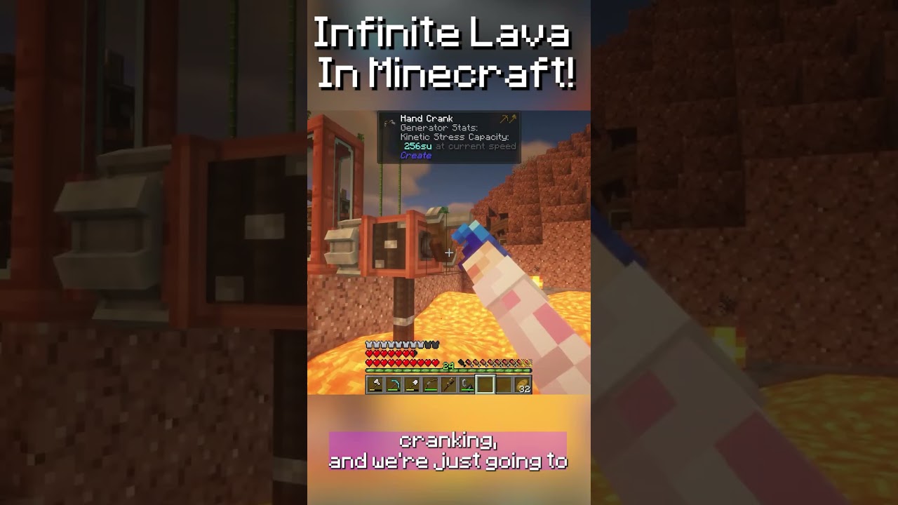INFINITE Lava in Minecraft!  #minecraft #createmod #gaming