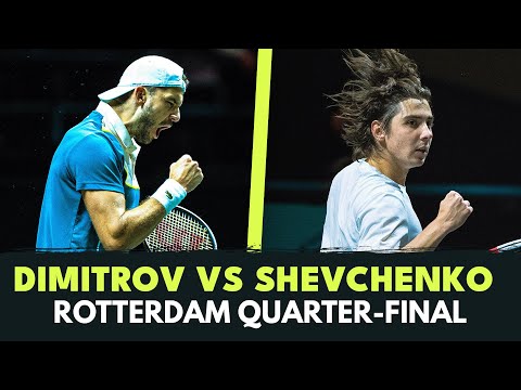Dimitrov vs Shevchenko ENTERTAINING Quarter-Final Highlights | Rotterdam 2024