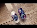 Easy Nails Art Design Tutorial Valentines Day Heart &amp; Flowers Простой дизайн ногтей к 14 февраля