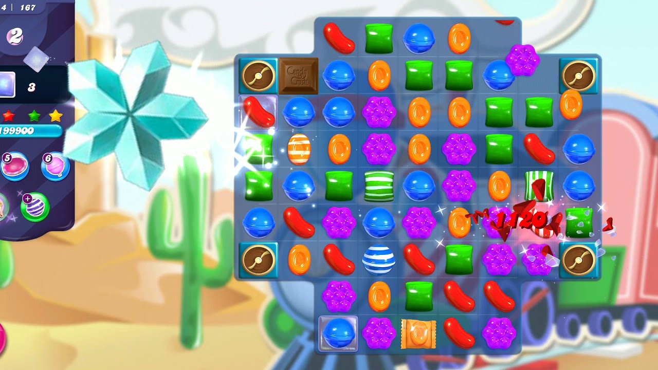 Candy Crush Saga Level 167 - YouTube