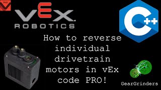 How to reverse individual motor in a Drivetrain with vex Code PRO C++.