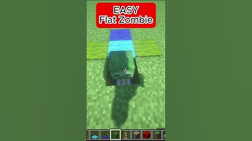 Minecraft: Easy Flat Zombie Build Hack !!! #shorts