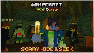SCARY HIDE & SEEK 😱 | FUN WITH GANG | Minecraft Hide and Seek | in Telugu