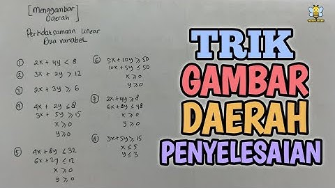 MENGGAMBAR DAERAH PENYELESAIAN PERTIDAKSAMAAN LINEAR DUA VARIABEL ‼️