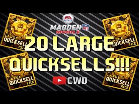 Madden Mobile - 20 LARGE QUICKSELL PACK OPENING!!! DO WE ...