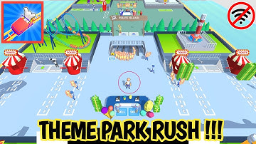 SATISFYING BUILD THEME PARK RUSH ANDROID | GAME SIMULATION OFFLINE | GAMEPLAY #1