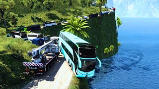 The MOST Extreme Roads❗ Long Bus Paradiso 1800DD Crossing the Abyss screenshot 4