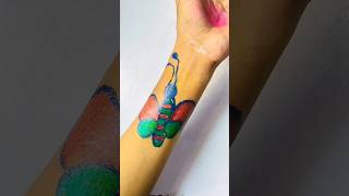 butterfly 🦋 art tattoo hand floating pen art #viral #ytshorts #art #support