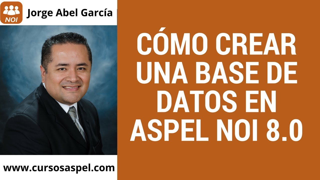 sistemas operacionais 🔴 ASPEL NOI 8.0 TUTORIAL CÓMO CREAR LA BASE DE DATOS [2019]