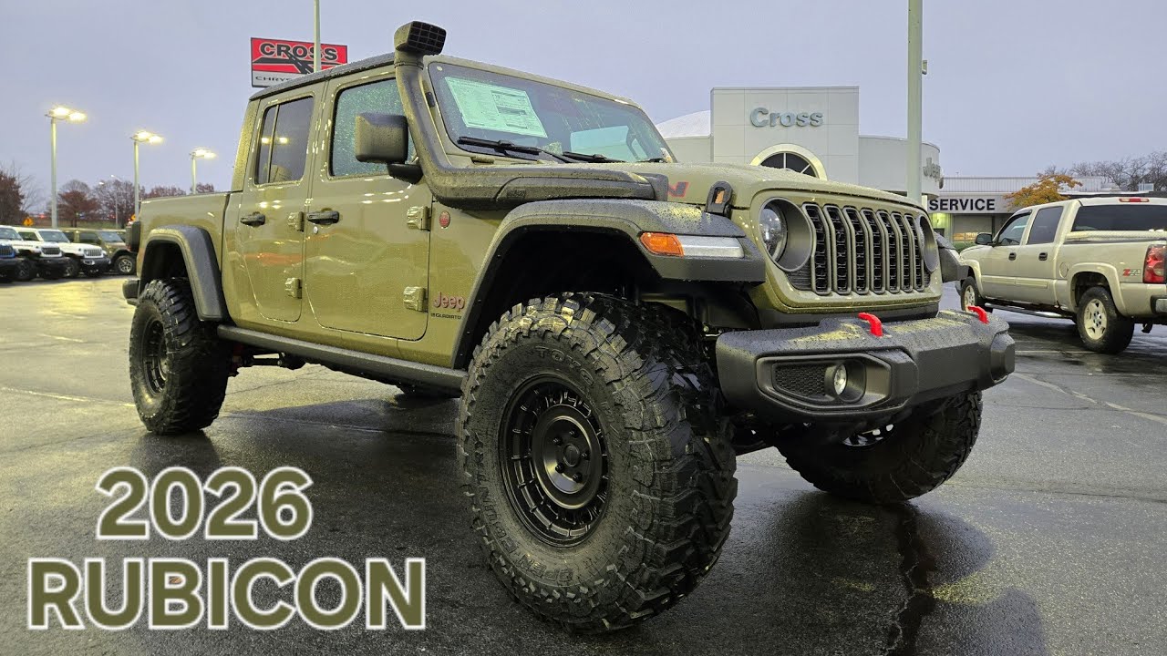 ПЕРВЫЙ ВЗГЛЯД: Jeep Gladiator Rubicon 2026 года (2-дюймовый лифт клиренса AEV, диски Nomad, 37-дю...