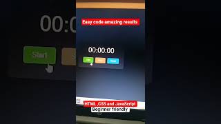 Stop watch project html css and javascript #shortvideo #ytshorts #html #bca