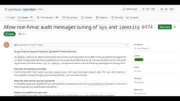 Tune non-HMAC parameters on sys/ - OpenBao Live Coding with Alex (cipherboy) and Jakub (jficz)