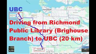 Driving from Richmond BC to UBC-Vancouver campus via SW Marine Drive - ihikebc com