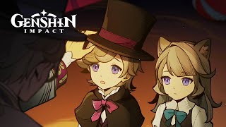 Lyney, Lynette & Cesar Backstory Cutscene Animation | Story Quest Forgotten Thief | Genshin Impact