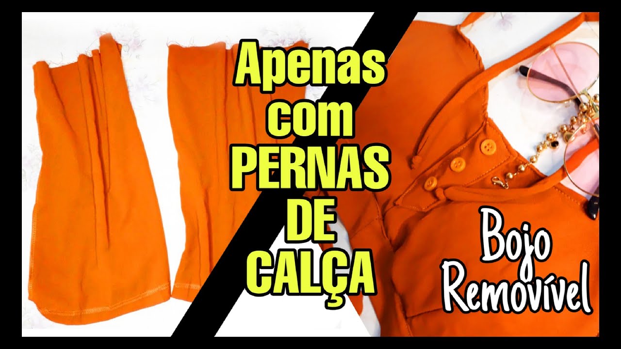 DIY- Como fazer TOP CROPPED muito facil com pernas de calça (Ideia 4)