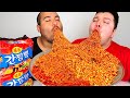 CHEESY SPICY KOREAN 'JJAMPPONG' SEAFOOD FIRE RAMEN NOODLES 짬뽕 라면 먹방 • Mukbang & Recipe