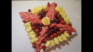 Obstteller für Parties und Geburtstage! Leckere Fruchtplatte selbermachen