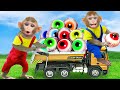 A Day Monkey KiKi Harvests EYEBALL CANDY at the farm | KUDO ANIMAL