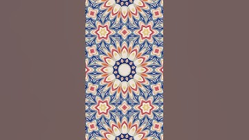 Blue & Red Mandala Kaleidoscope | Relaxing Loop  #relaxingvisuals #stressrelief #patternloop