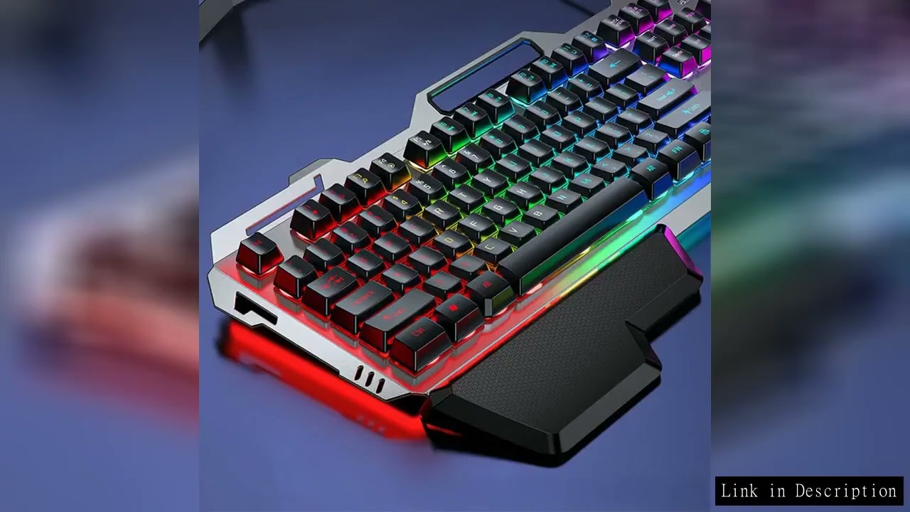 Gaming Keyboard RGB LED Backlight Plug And Play White/Black Keyboard Ergonomic Design Waterproof Key