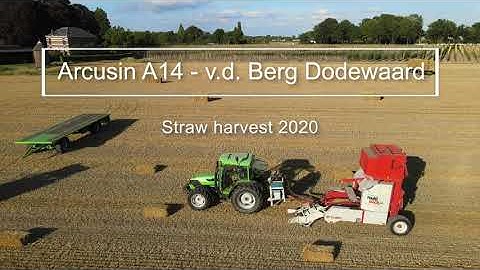 Stro Oogst 2020 / Straw Harvest 2020 - Bundling with Arcusin A14 - Van Den Berg Dodewaard, Holland