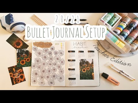 2020-2021 schoolyear bullet journal set-up