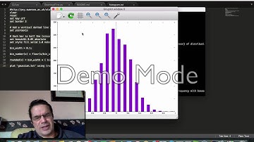Open source Gnuplot demos of histogram and line chart C++