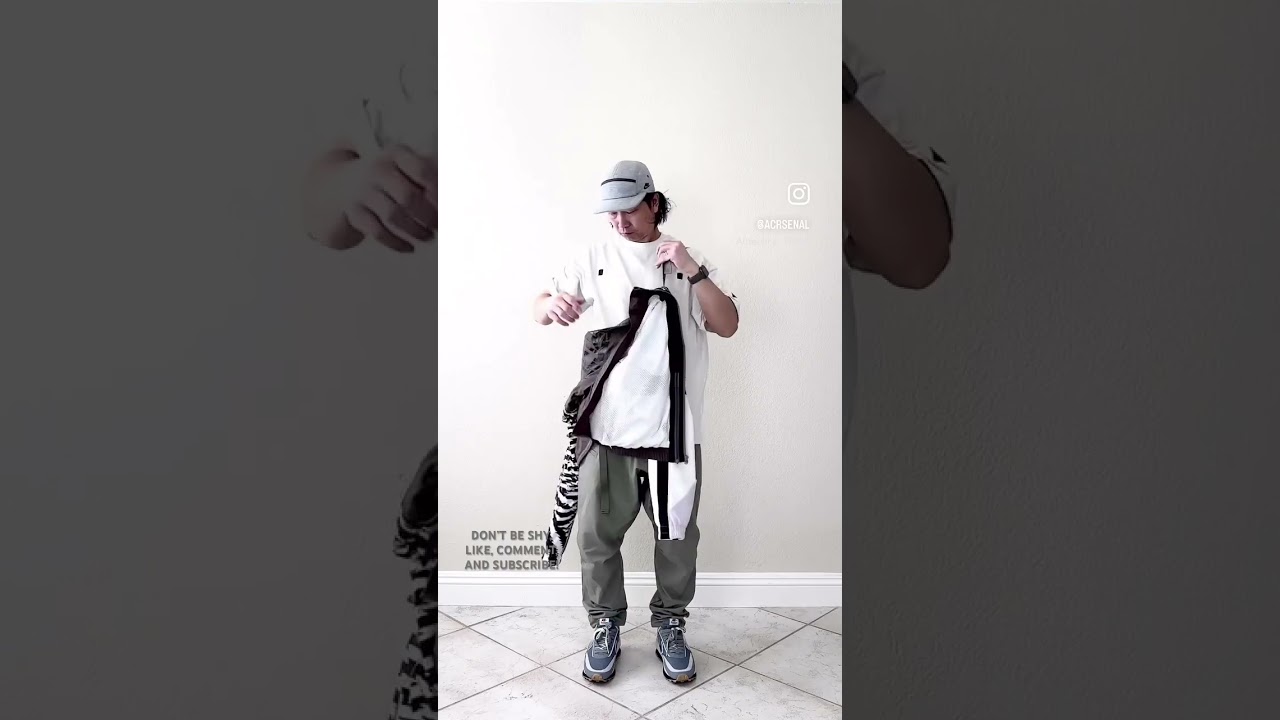 Acronym P15-DS, Acronym x Nike Jacket, The Anix Distortion Dynamics Tee, Sacai LD Waffle, Nike Hat