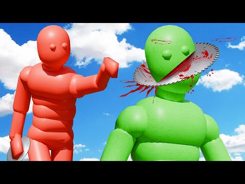 Dynamic AI Fight Each Other with Active Ragdoll Physics - OVERGROWTH NPC Wars Compilation #2