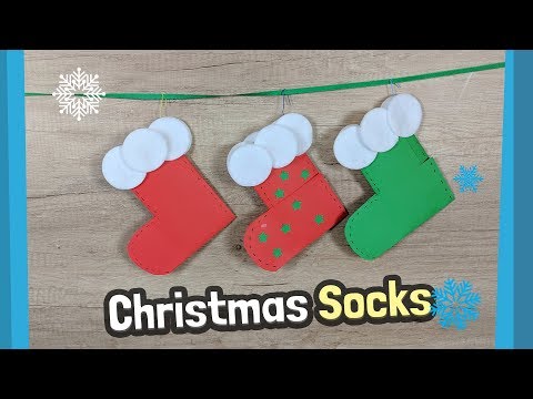 How to make easy paper Christmas Socks