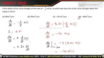 #30 - NIMCET 2018 | Previous Year NIMCET Question Paper Solution | NITsbits NIMCET Coaching in Delhi