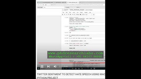TWITTER SENTIMENT TO DETECT HATE SPEECH USING MACHINE LEARNING ALGORITHM ANALYSIS PYTHON PROJECT