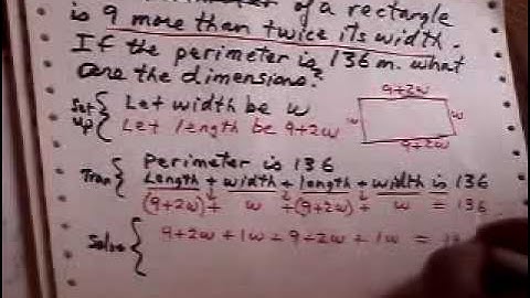 A "perimeter" - type word problem