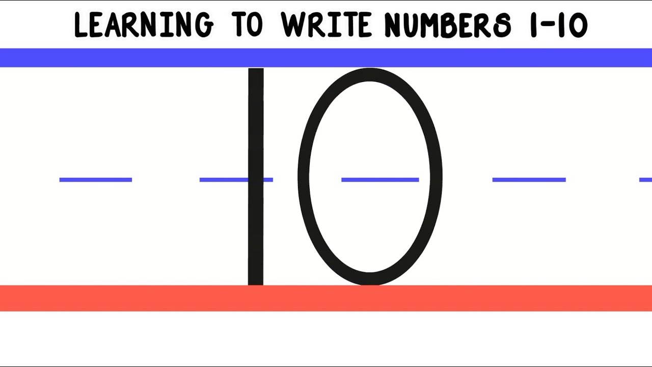 Learning To Write Numbers 1 10 How To Write 1 To 10 For Kids Handwriting Numbers Preschool Youtube