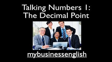 Talking Numbers 1: the Decimal Point