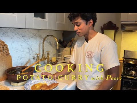 COOKING POTATO CURRY WITH POORI (that didn't puff up!) - With Rajiv Surendra