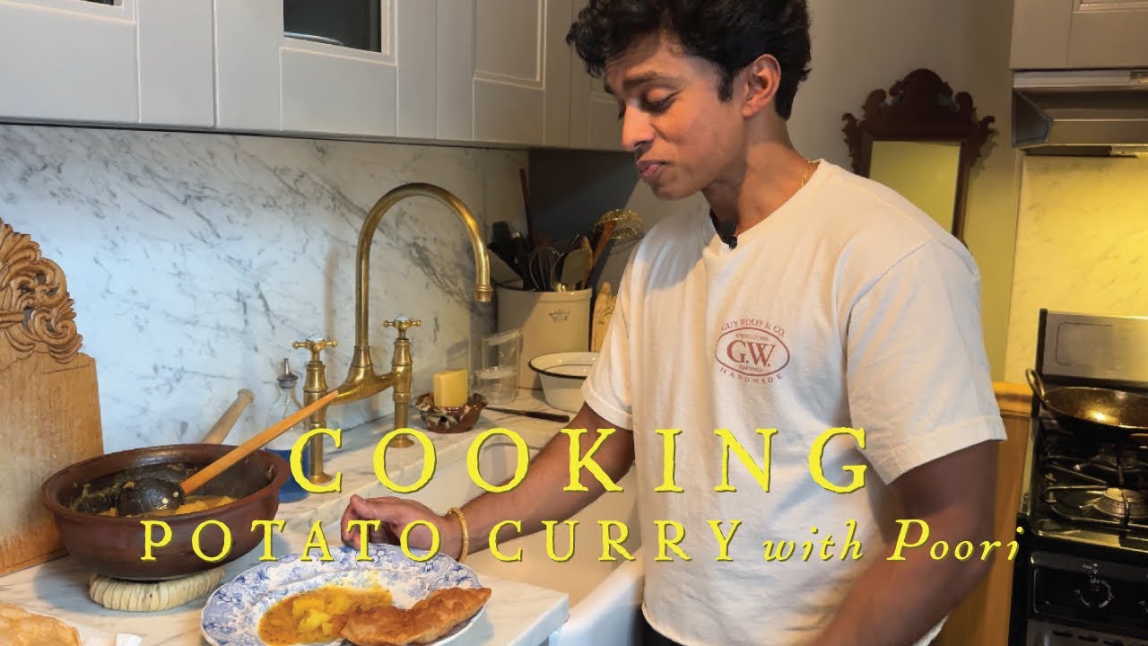 COOKING POTATO CURRY WITH POORI (that didn't puff up!) - With Rajiv Surendra