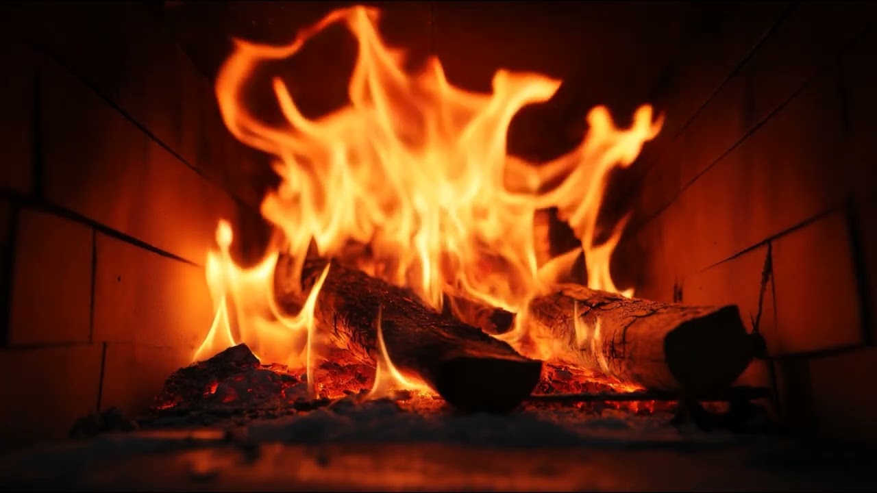 Cozy Crackling Fireplace 🔥 Fire Sounds for Sleep & Relaxation
