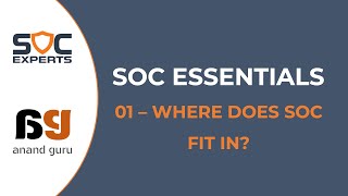 SOC Experts - Anand Guru - SOC Essentials - 01 Where does SOC fit in? Wealth