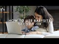 How to use babysits to find a job
