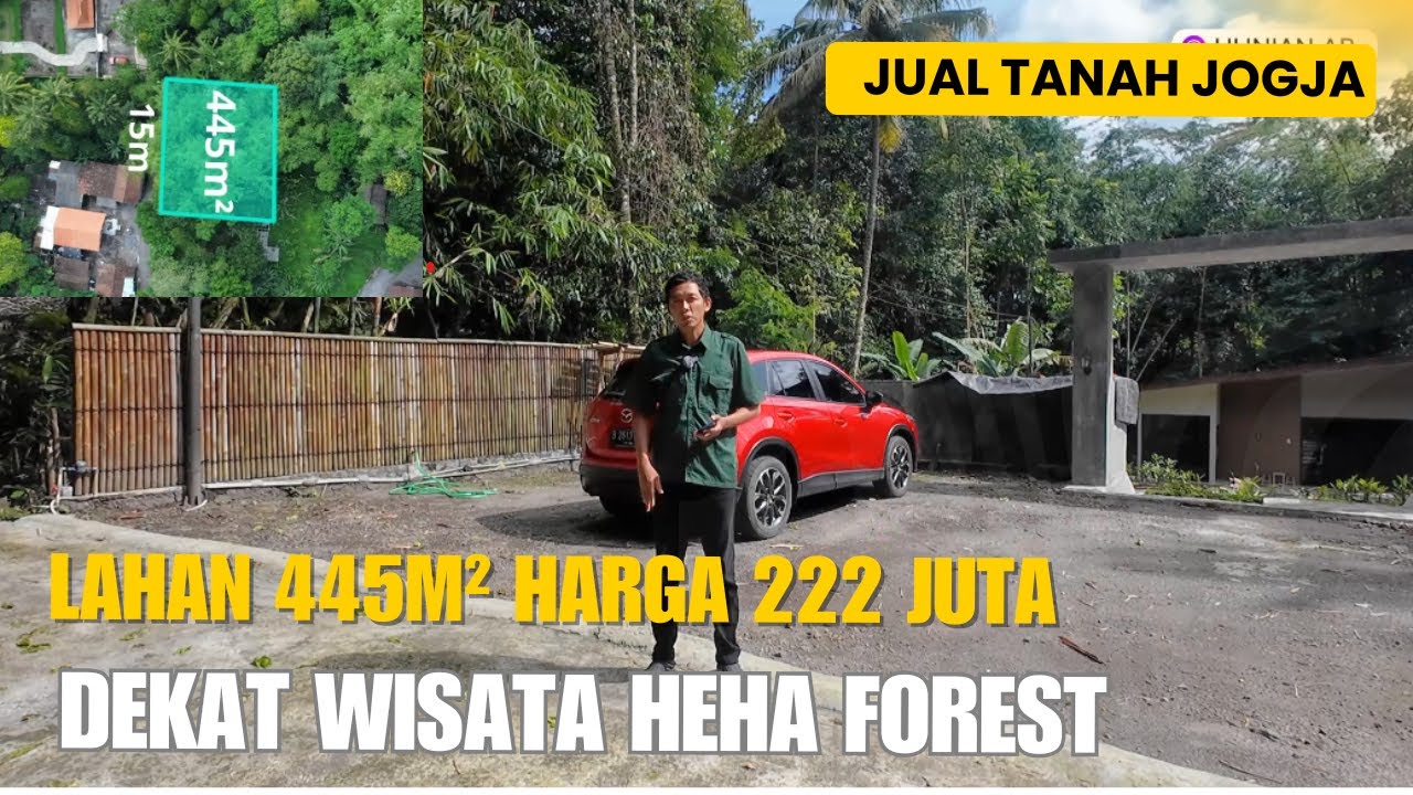 EPS 571 JUAL TANAH JOGJA HARGA 222 JUTA ALAM YANG SEJUK BONUS AKSES SUNGAI DAN POHON MELINJO RAKSASA